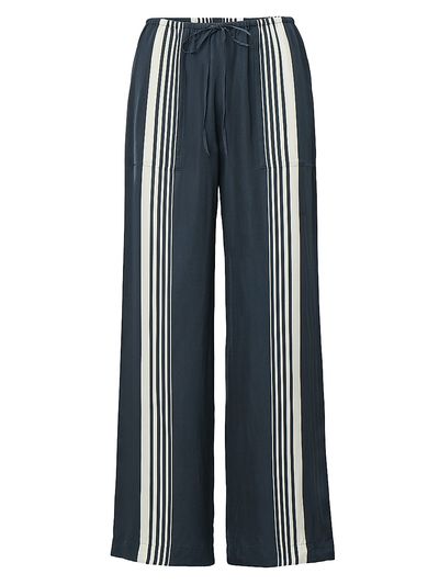 rag & bone Women's Claire Stripe Scarf Print Drawstring Pants