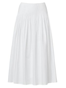 rag & bone Women's Elena Pintuck Cotton Poplin Maxi Skirt