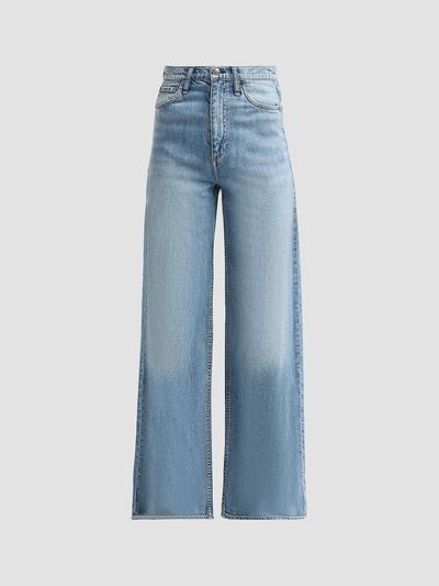 rag & bone Women's Featherweight Sofie High-Rise Full Wide-Leg Jeans