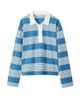 rag & bone Women's Kelly Striped Cotton Long-Sleeve Polo Shirt - 1