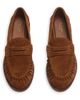 rag & bone Women's Lexi Suede Penny Loafers - 4