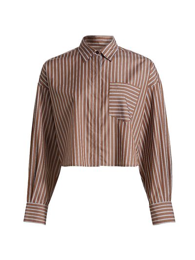 rag & bone Women's Marin Striped Crop Shirt