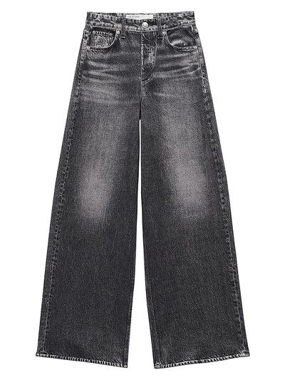 rag & bone Women's rb Miramar Printed High-Rise Wide-Leg Jeans