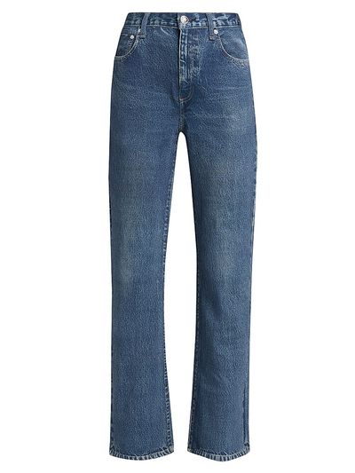 rag & bone Women's rb Miramar Shea Terry Mid-Rise Straight-Leg Pants