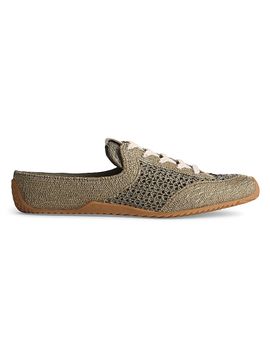 rag & bone Women's Retro Runner Raffia Sneaker Mules