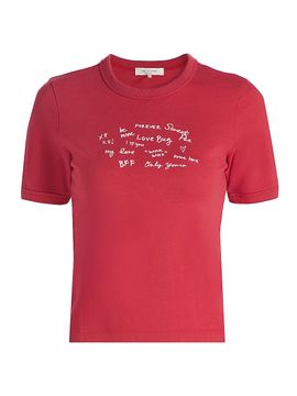 rag & bone Women's Sweetheart Phrases Ringer T-Shirt