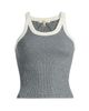rag & bone Women's The Essential Rib-Knit Cotton-Blend Tank - 8
