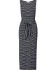 rag & bone Women's The Knit Tie-Waist Striped A-Line Maxi Dress - 8