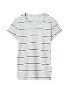 rag & bone Women's The Slub Striped Pima Cotton T-Shirt