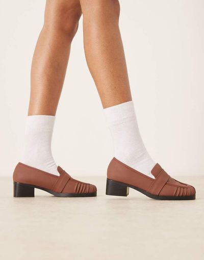Raid RAID Aarvi square toe loafers in brown