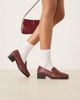 Raid RAID Aarvi square toe loafers in burgundy-Red - 1
