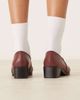 Raid RAID Aarvi square toe loafers in burgundy-Red - 3