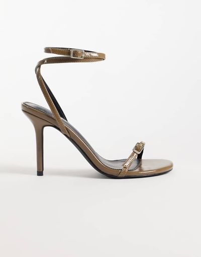 Raid RAID Aneza strappy heeled sandals in olive-Green
