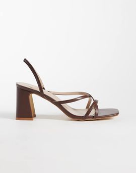 Raid RAID Aspyn strappy heeled block sandals in brown