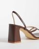 Raid RAID Aspyn strappy heeled block sandals in brown - 4