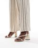 Raid RAID Aubrey block heeled sandals in off white PU - 2