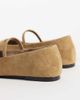 Raid RAID Aylani faux suede square toe ballet flats in sand-Neutral - 3