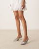 Raid RAID Bexley kitten heeled mules in silver mesh - 2