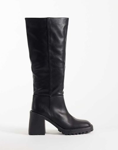 Raid RAID Carnie block heel knee boots in black