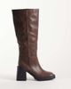 Raid RAID Carnie block heel knee boots in brown - 1