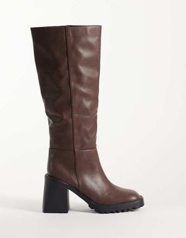 Raid RAID Carnie block heel knee boots in brown