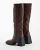 Raid RAID Carnie block heel knee boots in brown - 4
