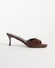 Raid RAID Cerese faux suede heeled mules in brown - 1