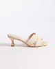 Raid RAID Clydie kitten heel mule sandals in raffia-Neutral - 1