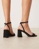Raid RAID Cora block heeled sandals in black microsuede-Red - 3