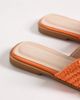 Raid RAID Coraline flat slide sandals in orange raffia - 3