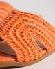 Raid RAID Coraline flat slide sandals in orange raffia - 4