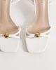 Raid RAID Devena block heeled sandals in gold detail in white - 2