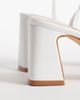 Raid RAID Devena block heeled sandals in gold detail in white - 3