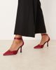 Raid RAID Etanah pointed toe pumps in cherry red satin - 1