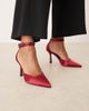 Raid RAID Etanah pointed toe pumps in cherry red satin - 2