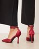 Raid RAID Etanah pointed toe pumps in cherry red satin - 4