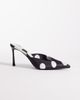 Raid RAID Floralio heeled mules in black and white polka dots - 1