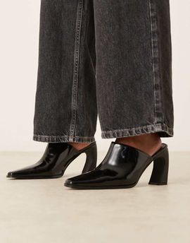 Raid RAID Hania curved heel mules with pointed toe in black