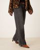 Raid RAID Hania curved heel mules with pointed toe in tan faux suede-Brown - 2