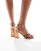 Raid RAID Iveyy block heeled strappy sandals in dark gold-Brown - 2