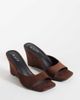 Raid RAID Juniper faux suede wedge heeled mules in silver-White - 2