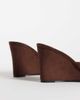 Raid RAID Juniper faux suede wedge heeled mules in silver-White - 3