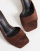 Raid RAID Juniper faux suede wedge heeled mules in silver-White - 4