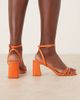Raid RAID Kittey block heel sandals in orange - 3