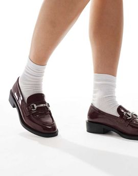 Raid RAID Linette snaffle detail loafers in burgundy-Red