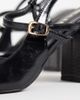 Raid RAID Merrill block heeled slingback shoes with pointed toes in black - 2