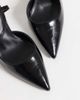 Raid RAID Merrill block heeled slingback shoes with pointed toes in black - 3