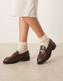 Raid RAID Nonnie penny loafers in brown