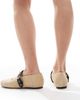 Raid RAID Novie jute ballet flats with gold buckle detail in yellow-Neutral - 3