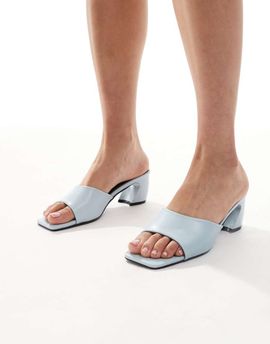 Raid RAID Saanvi block heeled mules in baby blue